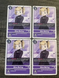x4 Alice Mccoy EX2-064 U Playset Digimon TCG Digital Hazard - Picture 1 of 1