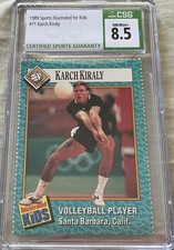 Karch Kiraly 1989 Sports Illustrated for Kids SI volleyball card CSG graded 8.5