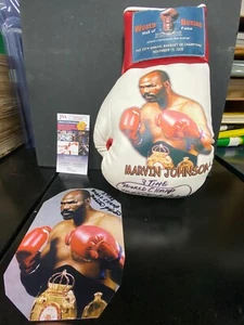 MARVIN JOHNSON SIGNIERTES Foto HANDSCHUH 3X WELTMEISTER kostenloser Versand (Bonus) - Bild 1 von 5