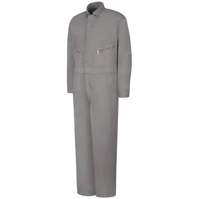 Red Kap CC18 - Men's Zip Front Cotton Coverall - Gray Color, 38-Regular - Image 1 of 3