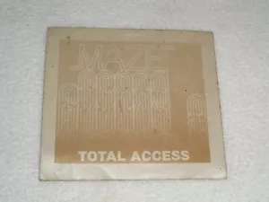 Maze Frankie Beverly Vintage 1980s Rare Concert Total Access Concert Pass - Picture 1 of 5