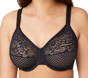 Wacoal 40DDD Visual Effects Minimizer BH ungefüttert Bügel schwarz 857210 Neu ohne Etikett - Bild 1 von 4