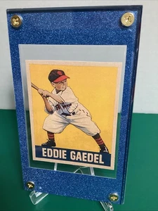 1948-49 Leaf Style Eddie Gaedel Stance Variation St Louis Browns Blue Display - Bild 1 von 11