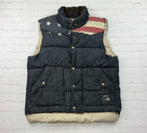 Ralph Lauren Denim & Supply American Flag Puffer Vest - Men’s Size Large - Picture 1 of 14