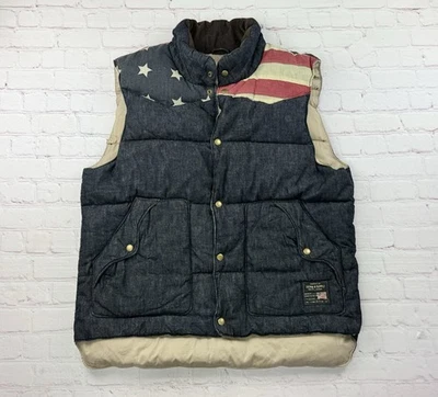 Ralph Lauren Denim & Supply American Flag Puffer Vest - Men’s Size Large - Image 1 of 4