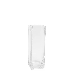 12 Clear 10" tall Square Glass Flower Vases Wedding Party Event Home Decorations - Picture 1 of 9