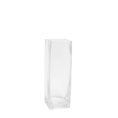 12 Clear 10" tall Square Glass Flower Vases Wedding Party Event Home Decorations - Image 1 of 4