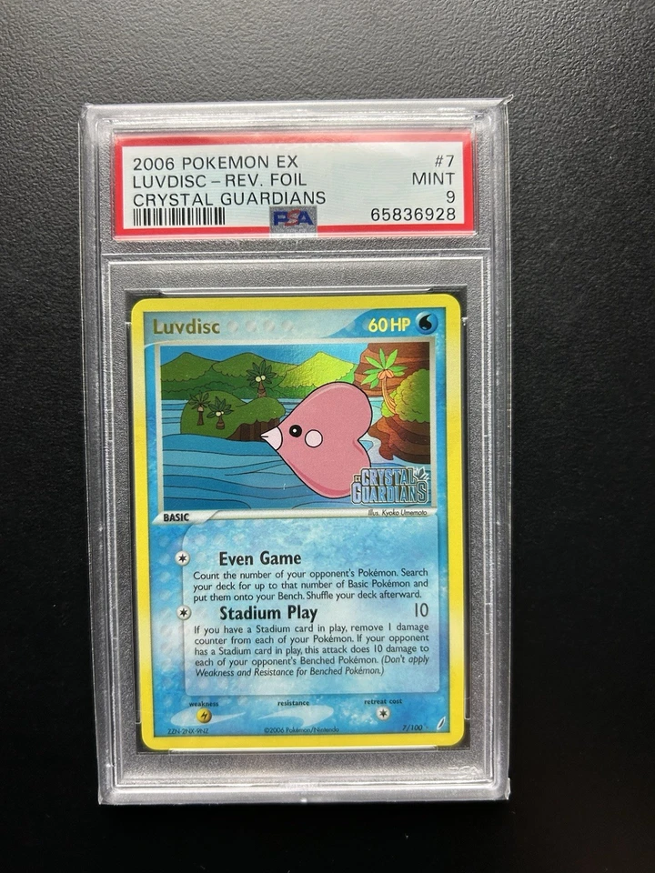 Pokemon PSA 9 Mint EX Crystal Guardians Reverse Holo Luvdisc 7/100 - Image 1 of 1