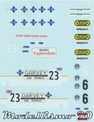 Decal 1/43 Lotus 49B F.1 #23 Spanish GP Soler-Roig/Fittipaldi ARG GP 1971 NEW - Immagine 1 di 2