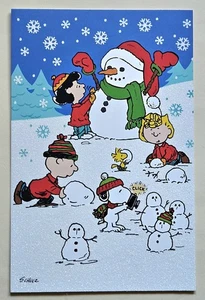 Merry Christmas /  Peanuts "Snoopy & Friends" Greeting Card (+ Envelope 7,6x5") - Picture 1 of 4