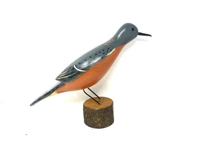 JIM SLACK tallado y pintado a mano paloma pasajero pájaro señuelo tallador Foto 1 de 4