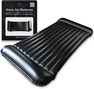 Inflatable Nuru Massage Air Mattress | Black Durable PVC Waterproof | 88'' x  - Picture 1 of 8