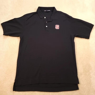 Polo North Carolina State Wolfpack Adulto Mediano M Negro Para Hombre Rojo Polo Logo Foto 1 de 4