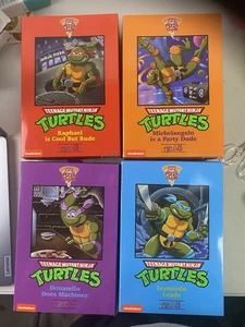 TMNT CARTOON 5 SET MICHELANGELO RAPHAEL LEONARDO DONATELLO AND SUPER SHREDDER - Picture 1 of 10
