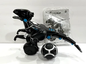 NEW WowWee MiPosaur Robotic Black Dinosau/ Raptor Electronic Toy with Track Ball - Picture 1 of 14