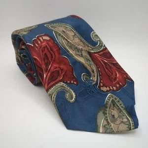 Countess Mara Red Paisley Floral Print Tie (3 3/4" Wide, Necktie, Silk) - Picture 1 of 10