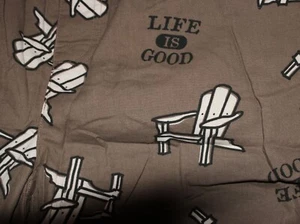 Pantalones Cortos Medianos Nuevos sin Etiquetas Life Is Good Marrón Adirondacks Relax Salón Dormir - Imagen 1 de 6