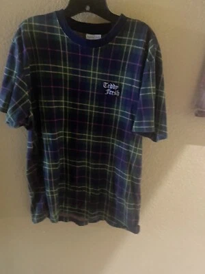 Camiseta Teddy Fresh a Cuadros Verde Azul Talla Grande Foto 1 de 4