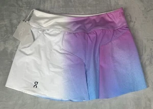 On Cloud Court Skort Tennis Pickleball Skirt Size Large White Pink Blue NWT - Picture 1 of 12