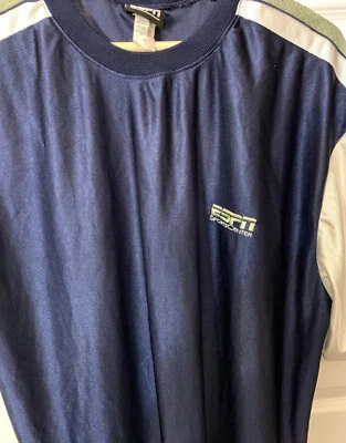 Camiseta De Colección ESPN Para Hombres Talla XL Años 90 ESPN Sports Center SC Azul Blanco Verde Foto 1 de 4