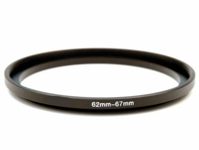 62-67mm Metal Step Up Ring Lens Adapter 62 male to 67 female thread - UK STOCK - Image 1 of 4