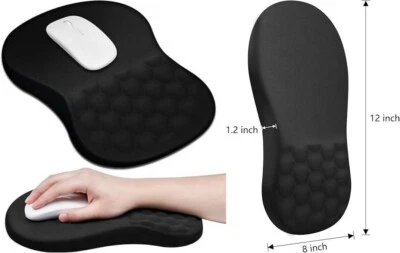 Alfombrilla ergonómica para ratón con soporte para muñecas y diseño de masaje. - Image 1 of 4