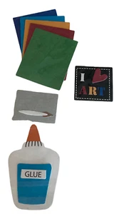 Scrapbooking Embellishments Glue I Love Art Paintbrush Artist Theme Die Cuts - Picture 1 of 5