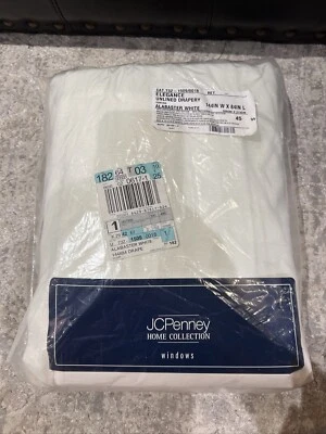 Drapeado JC Penney sem forro 144" X 84" novo branco 732-1509/0018 - Imagem 1 de 4