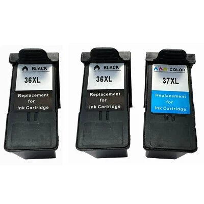 3 Pack Ink Set for Lexmark 36XL 37XL Z2420 X3650 X4650 36 37 show ink level - Image 1 of 2