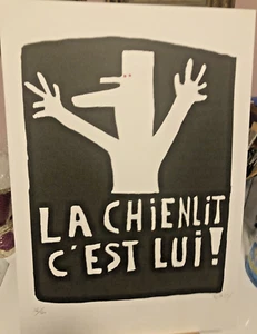 Banksy Lithographie Signiert,limitiert LA CHIENLIT C'EST LUI! - Bild 1 von 9
