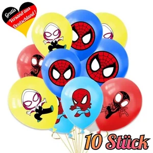 10 Spiderman + Gwen Stacy Ballons ⭐ Kinder Geburtstag Deko Motto Party Ballons - Bild 1 von 3