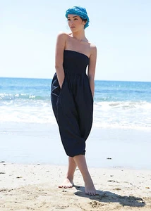 2 in 1 Harem Trouser Jumpsuit in Denim - Bild 1 von 12