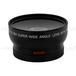 0.45X Wide Angle Lens for Canon EOS T1i T2i T3 T3i T4i 60D 7D 5DMK2 5DMK3 58mm