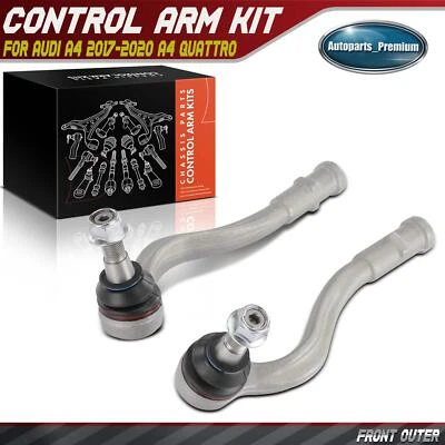 2Pcs Front Left & Right Outer Steering Tie Rod Ends for Audi A4 17-20 A4 Quattro - Image 1 of 4