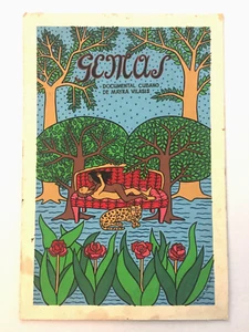 1996 Original Cuban Movie Poster MOCKUP.Alicial Leal painting GEMAS.Unique art - Picture 1 of 5