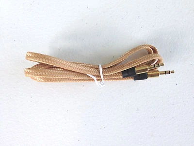 Cable auxiliar trenzado plano macho 3,5 mm 3 pies AUX PARA iPhone 4s 5c 6 iPod Nano mp3 Foto 1 de 4
