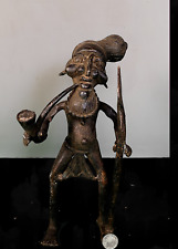 Old Tribal Large Bronze Bamum Pipe Smoker Mask    ---  Cameroon  AWH