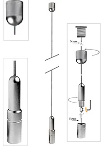 ceiling to floor cable fixing Wire steel rope easy access Pocket Display system - Picture 1 of 1