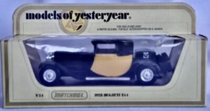 Y-24 1927 Bugatti T-44 Matchbox Models of Yesteryear Black Yellow 1978 - Picture 1 of 1