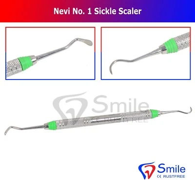 SMILE DENTALE 1 NEVI Anterior Scaler - Super Thin Anterior Curved Sickle. Double-ended. CE ISO