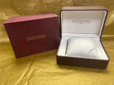 Caja de presentación y almacenamiento genuina WITTNAUER--granate y dorado Foto 1 de 4