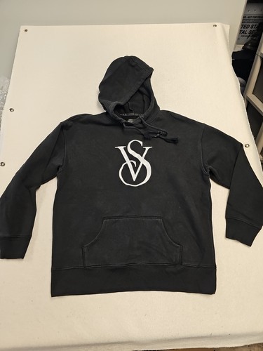 UNDERCOVER Felpa nera con cappuccio Victoria Secret taglia XS pullover tasca