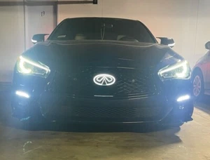 Q50 2014-2017 Led Emblem gloss black white led 💯 Feedback 5 Day Sale -$30 - Picture 1 of 9