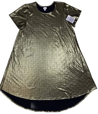 Vestido para mujer LuLaRoe talla 3XL Carly elegante dorado negro diamante 3X 24/26 nuevo con etiquetas Foto 1 de 4