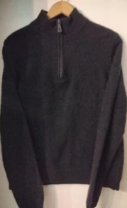 John W. Nordstrom Women's Navy 1/4 Zipper Cashmere Sz L - Picture 1 of 7