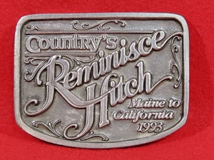 Vintage 1993 Country's Reminisce Hitch Gürtelschnalle belgische Pferde Westernkleidung - Bild 1 von 8