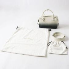 DELVAUX Cool Box MM Gradient 2WAY Hand/Shoulder Bag White x Black Made in France
