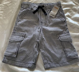 NEW W/TAG GYMBOREE 2012 BOYS SEERSUCKER 100% COTTON CARGO SHORTS SIZE 4 - Picture 1 of 19