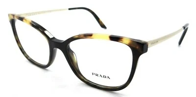 Prada Eyeglasses Frames PR 07WV 06N-1O1 52-17-140 Dark Havana / Medium Havana - Image 1 of 3