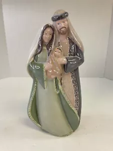 Holy Family Joseph Jesus Mary Porcelain Statue Christmas Religious 11.5” - Picture 1 of 9